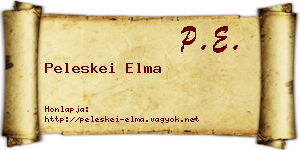 Peleskei Elma névjegykártya